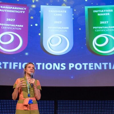 Victoria Meunier présente les trois certifications Potentialpark de la marque employeur